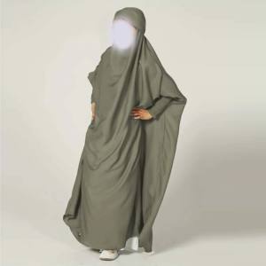 High Quality Fashion <b>Turkish</b> for One Piece Full Length Prayer Khimar Abaya Muslim Dress Ladies 100% Silk Modest - Product Image 2