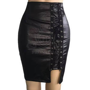 Jupes en cuir pour femmes Offre Spéciale Streetwear Vente en gros Jupes en cuir pour femmes à bas prix de grande taille - Product Image 2