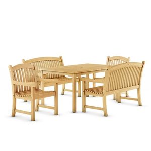 Ensemble de meubles de jardin, banc d'extérieur, fabriqué en Indonésie - Product Image 1