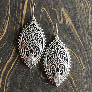 Pendientes colgantes de circonita cúbica (7.5 gramos) con engaste de bisel en oro rosa, corte marquesa, con granate, diamante, rubí, zafiro y rubí principal, para fiestas - Product Image 1