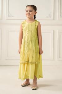 Robe de fête de luxe pour enfants fille de style pakistanais avec perles et nœud arrière élégant pour Eid et anniversaire - Product Image 4