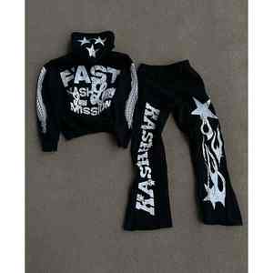 Survêtement d'hiver à capuche de luxe imprimé avec doublure en polaire, intérieur doux, coupe régulière - Product Image 4