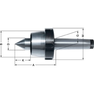Zentrierspitze Slim MK5 Chuck RHM Mitlaufend Mit Verlngerter Laufspitze - Product Image 3