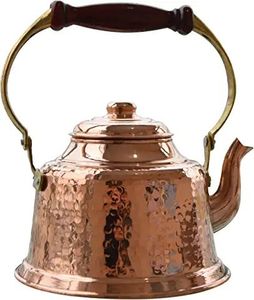 Engraved decorative brass metal <b>tea</b> pot handcrafted by skilled artisans ideal for cultural <b>tea</b> presentation and festive use - Product Image 5