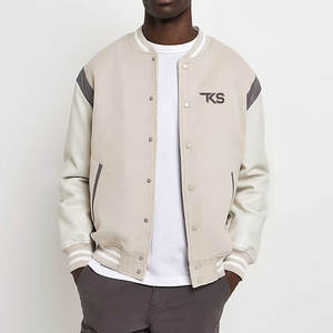 Vente en gros Street Wear Meilleure conception de vos propres produits de qualité 2025 Vente chaude Hommes Manches en cuir Letterman Vestes pour hommes - Product Image 1