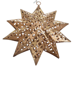 Juego de 3 colgantes en forma de estrella de Metal plateado para decoración del hogar Diseño impresionante Colgante de pared autoadhesivo hecho a mano con brillo - Product Image 2