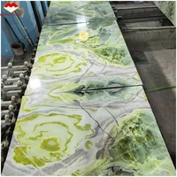 Dalles de marbre naturel onyx vert transparent Brothers Stone Dreaming Paradise pour murs et comptoirs