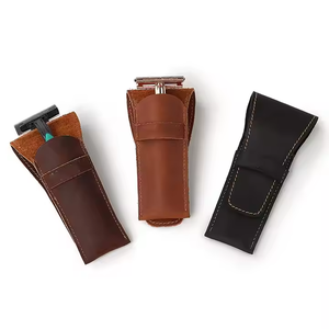 ใบมีดโกนหนังแท้สำหรับเดินทางที่ใส่ใบมีดโกนเพื่อความปลอดภัย - Product Image 6