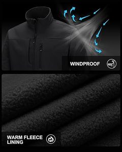 Chaqueta Softshell para Hombre, Impermeable, Cortavientos, para Senderismo, Camping, Abrigo de Invierno, Transpirable, Ropa Deportiva Cálida, Logotipo Personalizado - Product Image 6