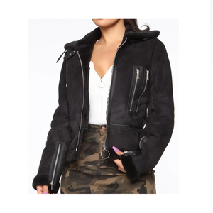 Chaqueta de cuero liso para mujer, nuevo diseño - Product Image 6