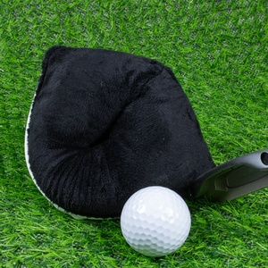 Golf head cover <b>mens</b> design PU leather <b>waterproof</b> outer soft lining long <b>sock</b> shape with elastic neck fits most drivers - Product Image 3