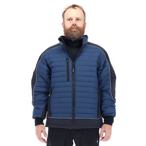 Parka d'hiver pour hommes avec logo personnalisé, vêtements d'extérieur rembourrés, manteaux d'hiver chauds, veste bouffante épaisse à capuche de style formel avec poche - Product Image 1