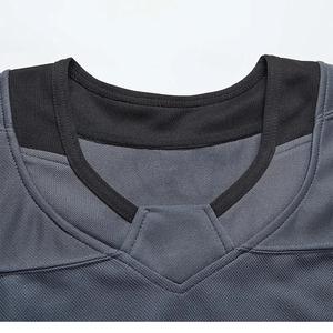 Camisetas de hockey sobre hielo en blanco con impresión sublimada de diseño personalizado al por mayor cosidas bordadas unisex para adultos 100% poliéster transpirable - Product Image 4