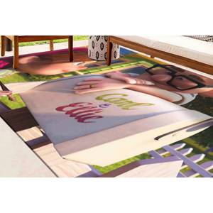 Tapis Carl et Ellie : design coloré inspiré du film Up, décoration moderne pour la maison, tapis fin non tissé - Product Image 3