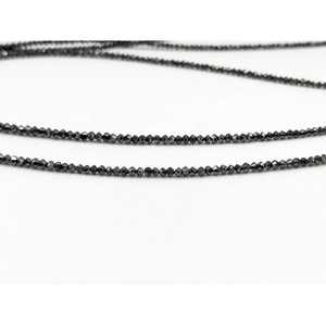 Perles de diamant noir facettées 100% naturelles de haute qualité, 1,8-2,4 mm, rondelles, diamants en vrac de couleur noire - Product Image 4