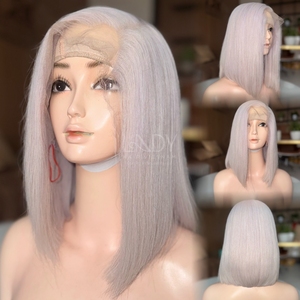 Perruques blondes ondulées en cheveux humains vietnamiens 100% naturels, avec baby hair fins - Product Image 5