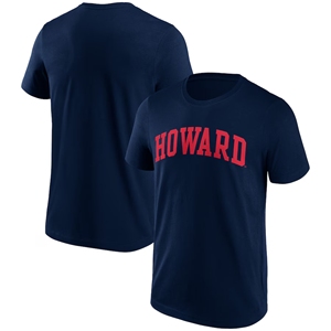 Howard University Custom HBCU Streetwear Tee Formal Camiseta de punto negra con diseño transpirable frontal con estampado de soplo - Product Image 1
