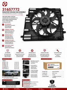Ventilateur de refroidissement moteur de haute qualité, ensemble ventilateur de radiateur et de condenseur 31657772 pour <span class=keywords><strong>Volvo</strong></span> XC90, pièces automobiles - Product Image 2