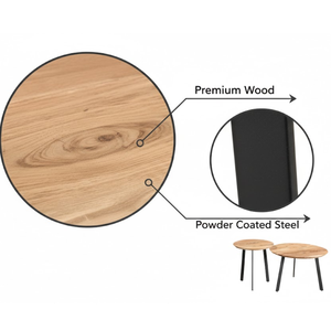 Table d'appoint en bois Foresta |   Table d'appoint moderne en bois massif |   Utilisation dans le salon, la chambre à coucher, le bureau à domicile, l'hôtel |   Conception durable - Product Image 3