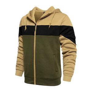 Autumn Winter Unisex <b>Cardigan</b> Hoodie New American Retro Trendy Warm Patchwork Sportswear with Contrasting Colors Printed Pattern - Product Image 4