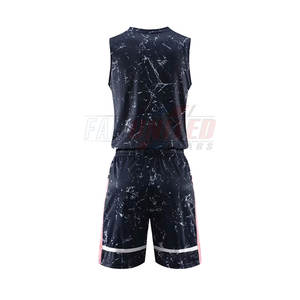Ensemble de maillot et short de basket-ball pour hommes personnalisé, respirant, antibactérien, 100% polyester, uniforme d'équipe d'été - Product Image 2