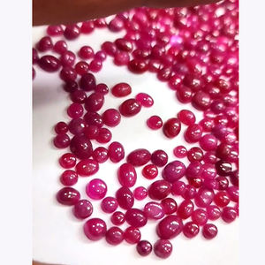 407 pièces de rubis naturel 3mm 4mm rond 6x4mm Cabochon ovale 192 cts lot Iroc ventes haute qualité rubis pierre précieuse en vrac pour bijoux - Product Image 4