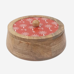 Boîte à roti en bois de manguier de qualité supérieure avec couvercle décoratif Casserole de chapati idéale pour la fraîcheur Porte-roti décoratif élégant - Product Image 1