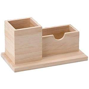 Boîte de rangement de bureau en bois pour crayons et fournitures de papeterie - Product Image 3