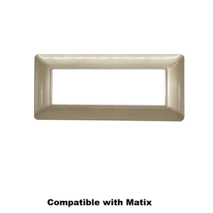 Placa de cubierta de tecnopolímero de 6 módulos, color champán - Product Image 1