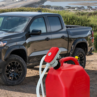 Pompe de transfert de carburant en plastique avec tuyau de 3,2 m, débit élevé de 3,2 GPM, pompe à siphon rechargeable par USB, tube d'aspiration de 35 pouces pour bidon de carburant