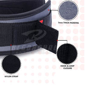 Cinturón de neopreno personalizado con cadena de acero resistente al por mayor cinturón de neopreno unisex para levantamiento de pesas - Product Image 3