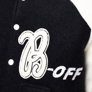 Men's High Quality Wool Varsity <b>Bomber</b> <b>Jacket</b> New Fashion Customizable Color Breathable <b>Baseball</b> Style for Winter Canvas Pattern - Product Image 3