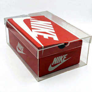 Caja de exhibición de zapatillas acrílicas Artfulcosmos de un solo nivel con superficie pulida para tiendas minoristas - Product Image 1
