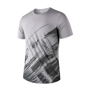 Camiseta informal de manga corta con estampado gráfico de verano 2025 para hombre, camiseta de poliéster/algodón transpirable de secado rápido que absorbe la humedad - Product Image 4