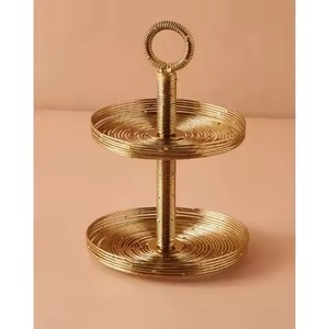 Hot Selling Metal 2 <b>Tiers</b> <b>Cake</b> <b>Stand</b> Dates Serving Holder Dessert Holder for Islamic Festive <b>Cake</b> Holder Iftar Party Organizer - Product Image 1