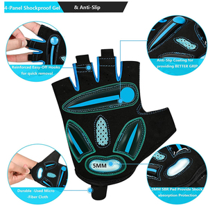 Gants de course personnalisés à demi-doigt pour la protection du vélo Gants de moto Respirant Stretch Imprimé Design Équipement de cyclisme - Product Image 5