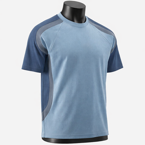 Camiseta Deportiva de Secado Rápido para Hombre, Transpirable, de Poliéster, para Gimnasio, Running, Fitness, con Logotipo Personalizado, Manga Raglán, Ropa Deportiva - Product Image 4