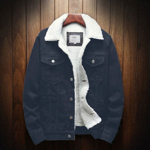 Men Denim Jacket Classic Vintage Casual Slim Fit Loose Fit Rugged Retro Streetwear Blue Black Distressed - Product Image 6