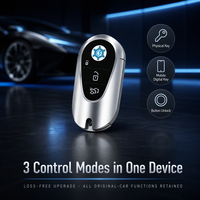Clé de voiture numérique Kaifute CF400, contrôle multi-mode, 1 clé numérique + 4 clés physiques, entrée sans clé, écran tactile LCD universel ODM