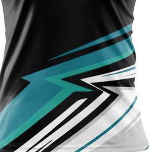 Camiseta de LICRA de poliéster de alta durabilidad para hombre, tela de punto transpirable, pantalones cortos de sublimación con patrón impreso de ajuste de gran tamaño - Product Image 6