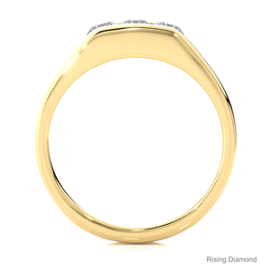 0.52ชุดหินสามก้อนสำหรับปลูกในห้องทดลองแบบทรงกลมวงแหวนสำหรับงานแต่งงานสีขาวทองของขวัญวันครบรอบของผู้ชายแหวนเพชร CVD - Product Image 6