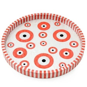 Plateau décoratif de luxe en incrustation de nacre pour salle à manger et décoration intérieure - Product Image 1