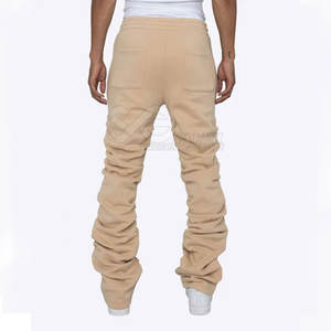 Prix de gros Quantité en vrac Pantalon de survêtement empilé bon marché Pantalon de survêtement empilé léger teint uni - Product Image 4