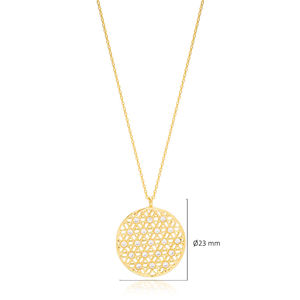 แบบดั้งเดิมทรงกลมเพทายหินดอกไม้ออกแบบสร้อยคอตุรกีขายส่ง925เงินสเตอร์ลิงเครื่องประดับ - Product Image 2