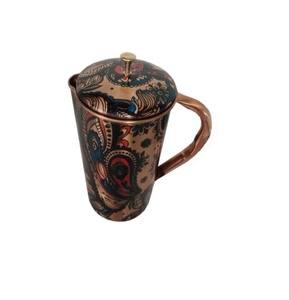 Jarra de cobre puro de buena calidad, recipiente especial de agua de verano, hecho de cobre puro 100%, fabricado en la India - Product Image 4