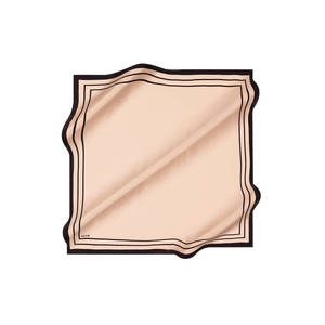 Silk Square Scarf with Edge Detail-Beige 100% Silk Designer Dot Pattern - Product Image 1
