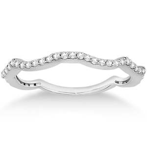Anillo de Compromiso de Oro Blanco de 14K con Diamantes Infinitos y Banda de 0.65ct, Conjunto de Joyería Fina - Product Image 3