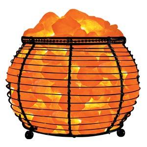 Lampes à panier à tige de fer large avec morceaux de sel dans des tailles personnalisées, lampes à sel de l'Himalaya de qualité supérieure, lampes à sel à bas prix - Product Image 5