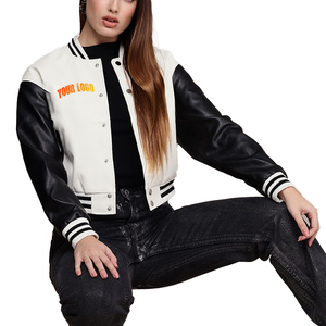 Varsity Jacket for <b>Ladies</b> <b>With</b> Custom Embroidery / New Casual Design Women Comfortable Letterman Jackets Women Varsity Jackets - Product Image 4