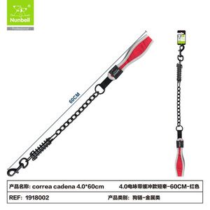 4.0 Electroplated Dog <b>Leash</b> 4.0*60cm Short Cadena Chain with Cushion Handle 60cm <b>Pet</b> <b>Leash</b> - Product Image 2